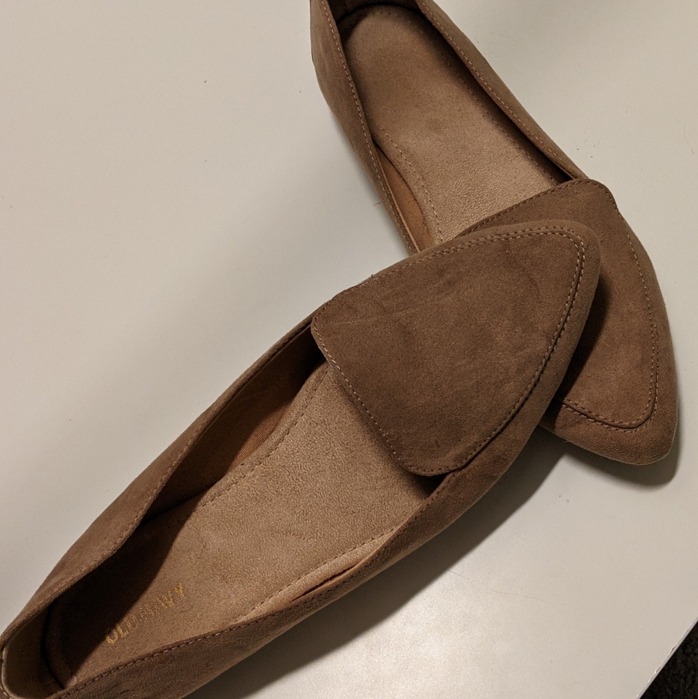 Tan loafer flats